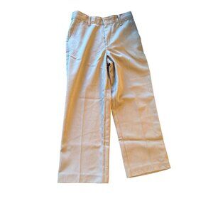 Perry Ellis Portfolio Boys Taupe Dress Pants Size 7 Reg Adjustable Waist Polyest